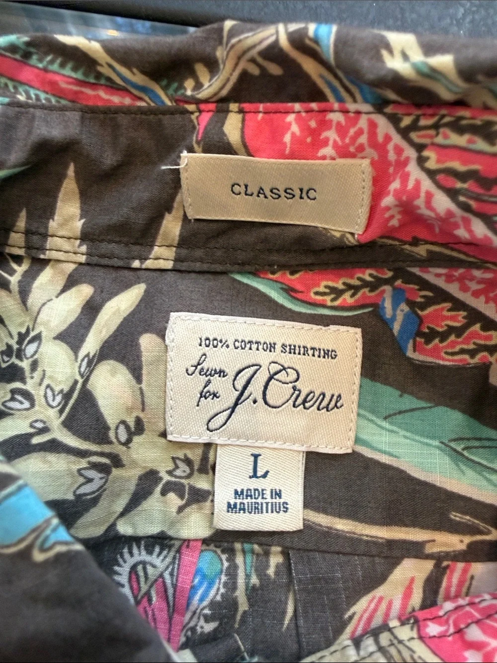 J Crew Summer Weight Floral Button-Up Shirt - Black/Multi